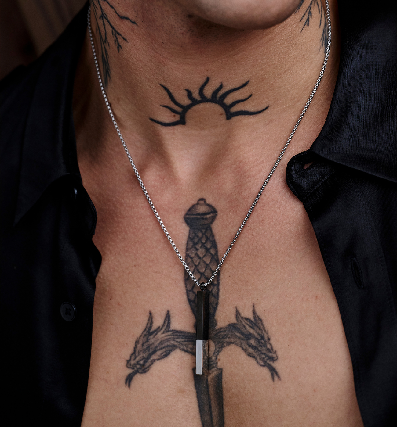 Naszyjnik męski z zawieszką Leif NMITC0126