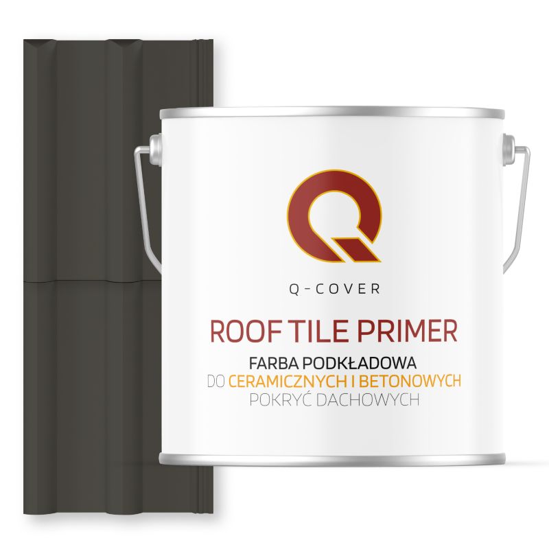 Farba Podkładowa do Dachów Ceramicznych i Betonowych Pokryć Dachowych Q-Cover Szary ciemny RAL7022 5L
