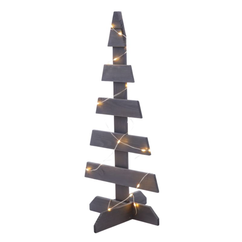 Choinka drewniana stojąca MODO24 80 x 37 cm impregnowana dekoracja świąteczna 1 szt.