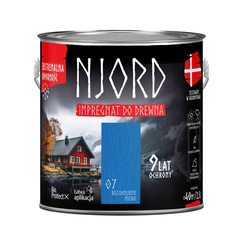 Impregnat do drewna Njord bezchmurne niebo 2,5 l