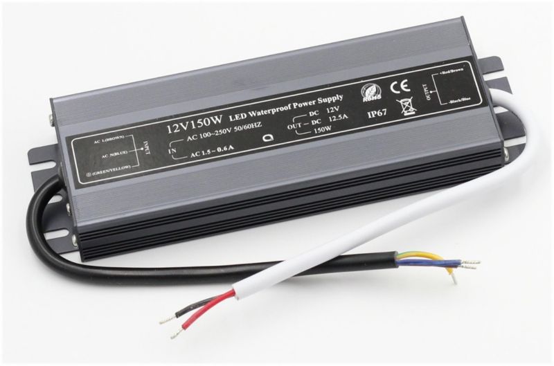 Zasilacz transformator do LED IdeaLED moc 150W output 12V DC stałoprądowy IP67 - 1 szt