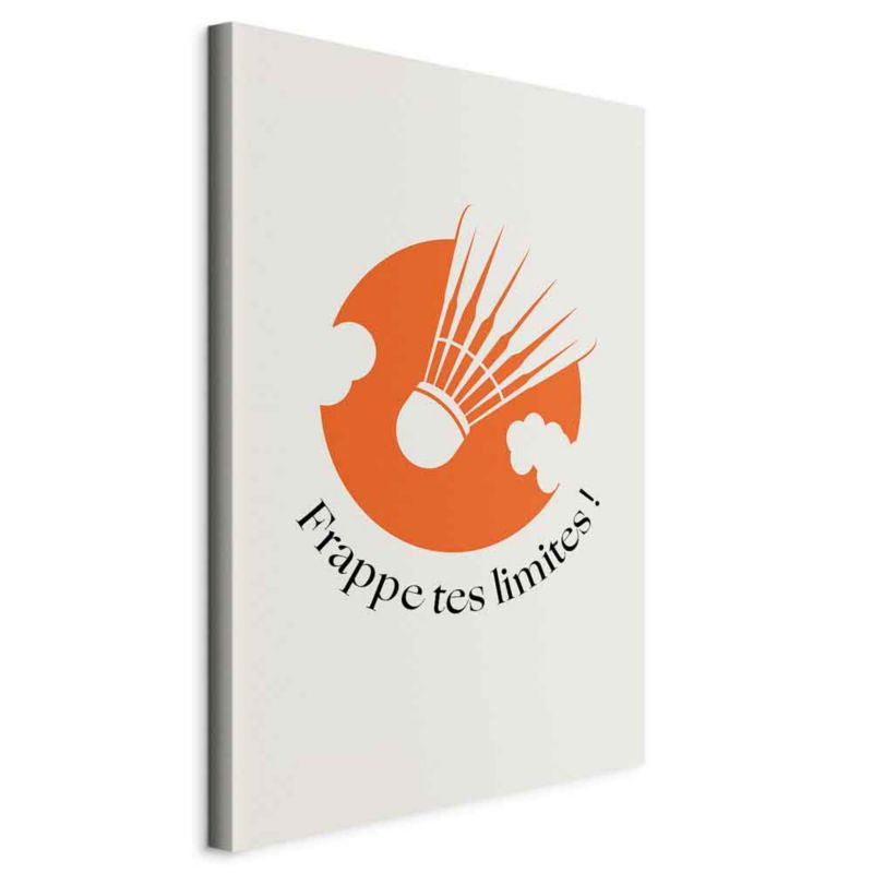 Obraz Artgeist Pomarańczowy badminton 80 x 120 cm flizelina 1 szt