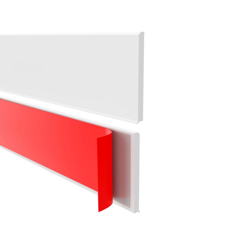 Listwa Przypodłogowa PVC PREMIUM 100 mm QUEST, Samoprzylepna Elastyczna Listwa Cokołowa FLEX, Biały, 10 m