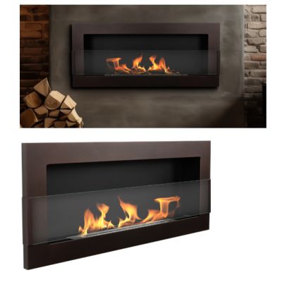 Biokominek BiokominkiGMT wiszący z szybą 900x400 brąz 1szt.