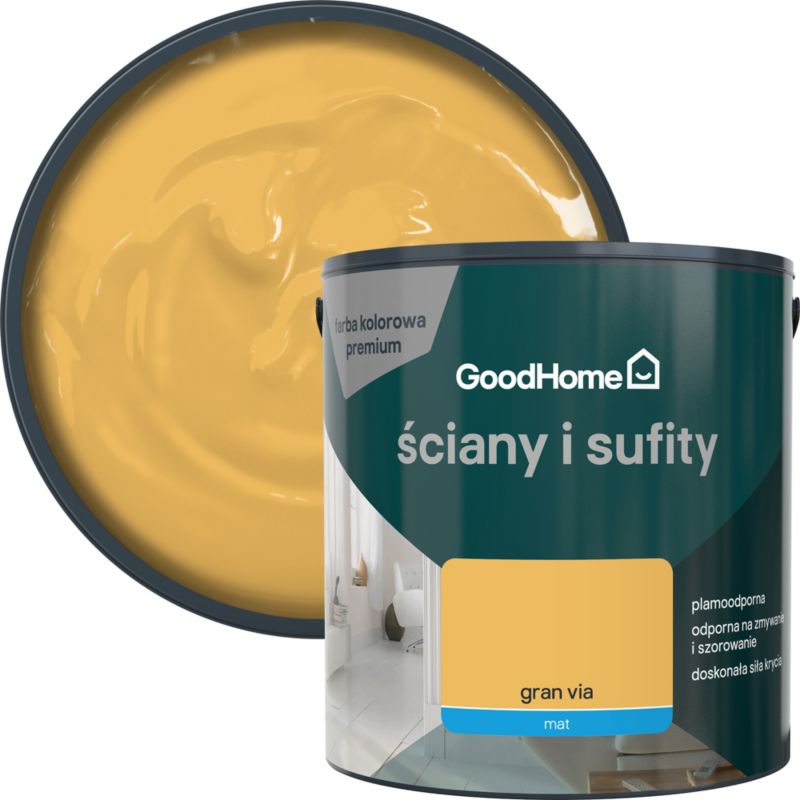 Farba plamoodporna GoodHome Premium Ściany i Sufity gran via 2,5 l