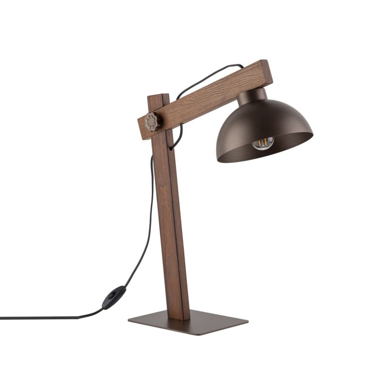 Lampka stołowa TK Lighting Oslo 1 x E27 brązowa