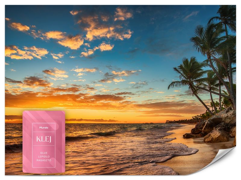 Fototapeta Muralo Rajska Plaża o Zachodzie Słońca 300x210 cm 1szt.