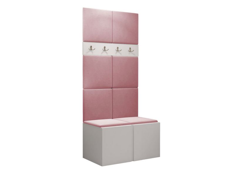 Garderoba MIRJAN 24 Orion IV biały + różowy 1 kpl.