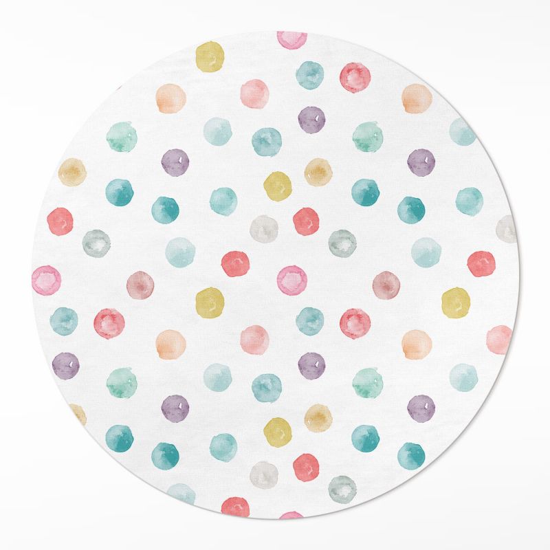 Dywan Okrągły Wewnętrzny Wallfluent fi50 cm Malowane kropki 1 szt.
