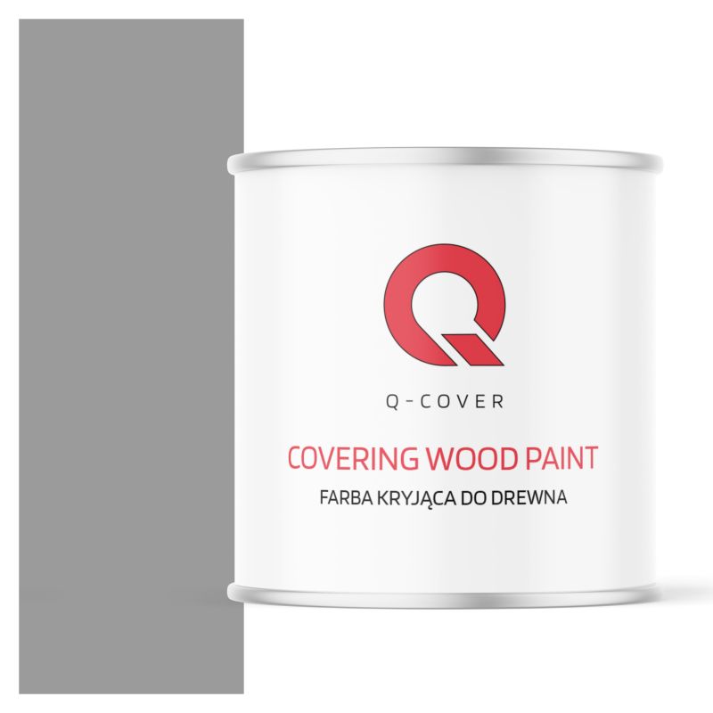 Farba Kryjąca do Drewna Q-Cover Szary Sygnałowy RAL7004 Mat 2.5L