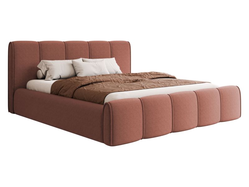 Łóżko tapicerowane MIRJAN 24 Lewis 180x200 łososiowy 1 szt.