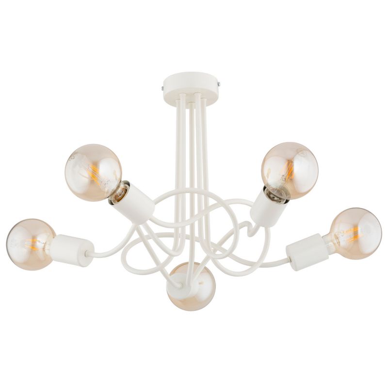 Lampa sufitowa wisząca Alfa Wingo 3063 kremowa industrialna 5xE27 x 15W 1 szt.