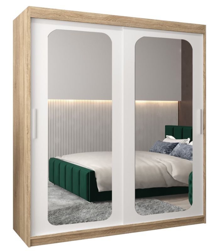 Szafa przesuwna Garderoba Abiks PROMO T3 180 sonoma/biały 1 szt.