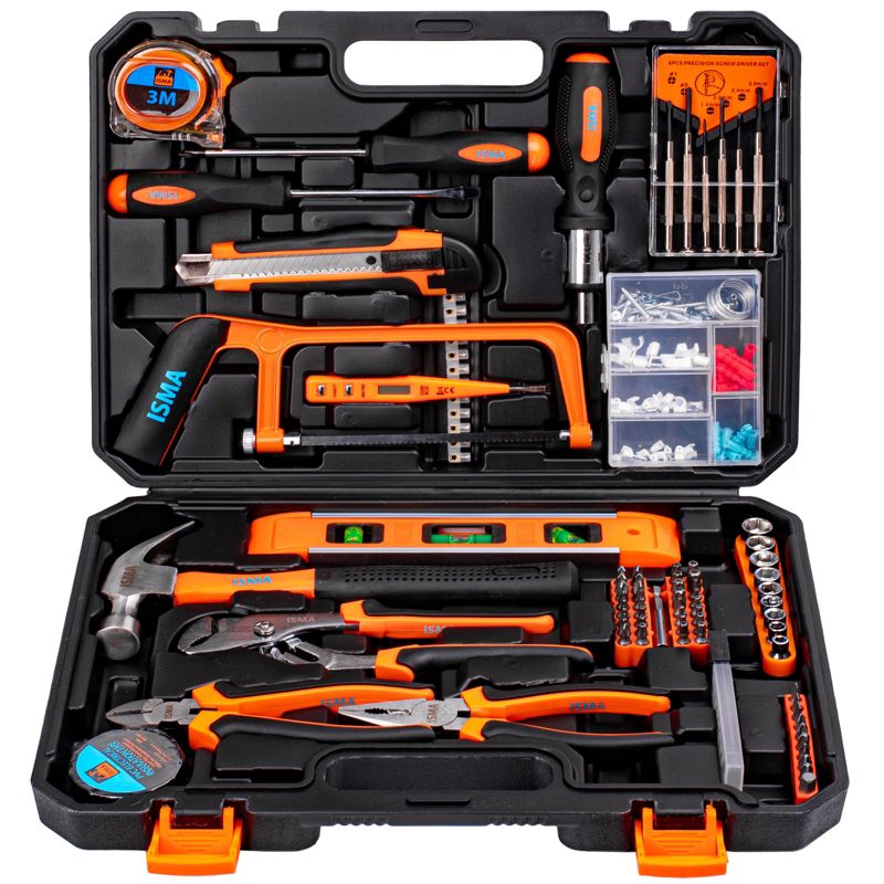 Zestaw narzędziowy klucze nasadowe ISMA wkrętaki bity 180 el. 1szt.