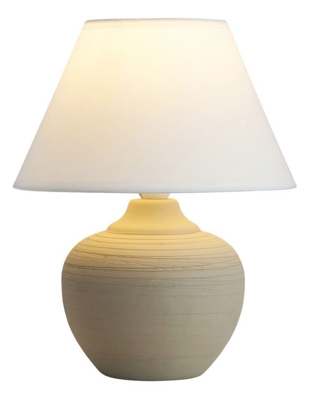 Lampa stołowa Rabalux Molly biało-beżowa 1 x E14 x 40W IP20 wym: 25 x 20.5 x 20.5 cm ceramika - 1 szt.