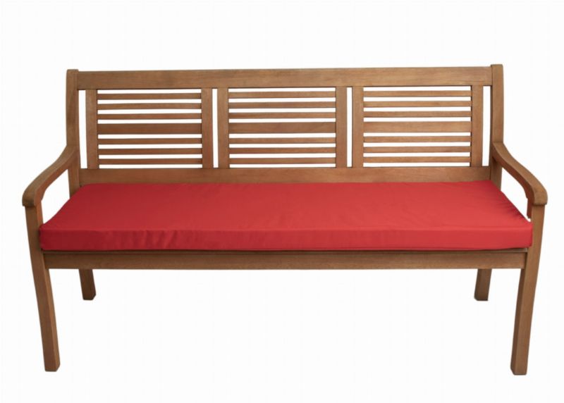 Poduszka ogrodowa na ławkę, Setgarden, 160x60x7cm, Czerwona Poducha siedziska zdejmowany pokrowiec,Flat 1szt