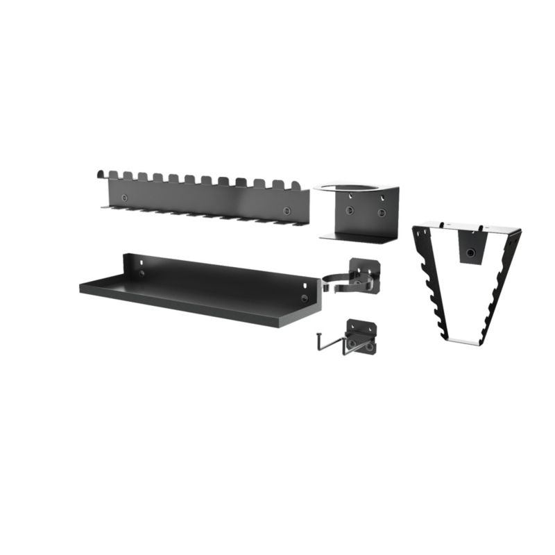 Akcesoria AR Shelving do tablic narzędziowych z hakami półką uchwytem na puszki organizerami i klipsami 15 szt