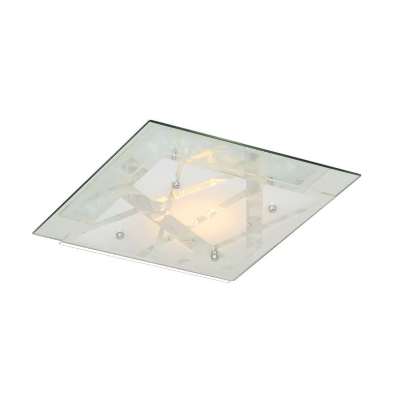 Plafon sufitowy nowoczesny Italux Mertu biały LED 12W 3000K 670lm IP20 wym: 7 x 33,5 x 33,5 cm szkło - 1 szt.
