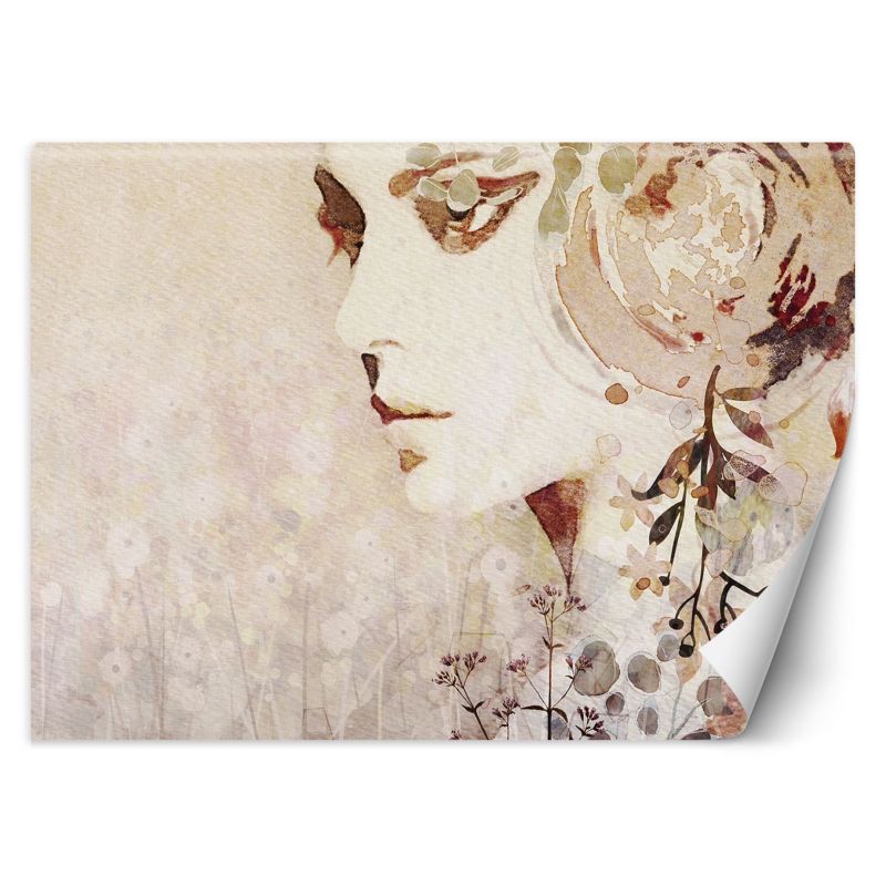 Fototapeta Feeby Abstrakcyjna twarz kobiety w jesiennych barwach 200x140 1 szt