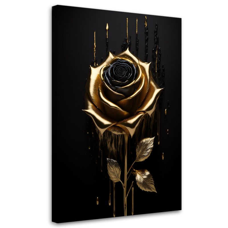 Obraz na płótnie Feeby Złota Róża styl Loftowy 80x120cm 1szt