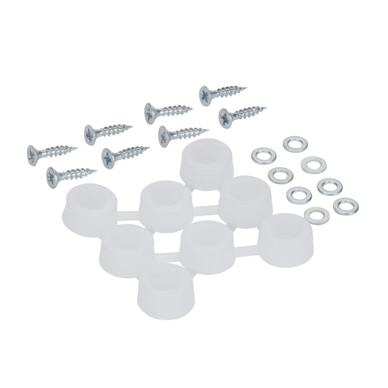 Podkładki wkręcane Diall 17 mm transparentny 8 szt.