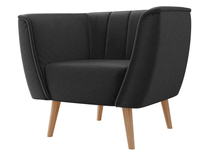 Fotel MIRJAN 24 tapicerowany Pas 1 ciemny szary 1 szt.