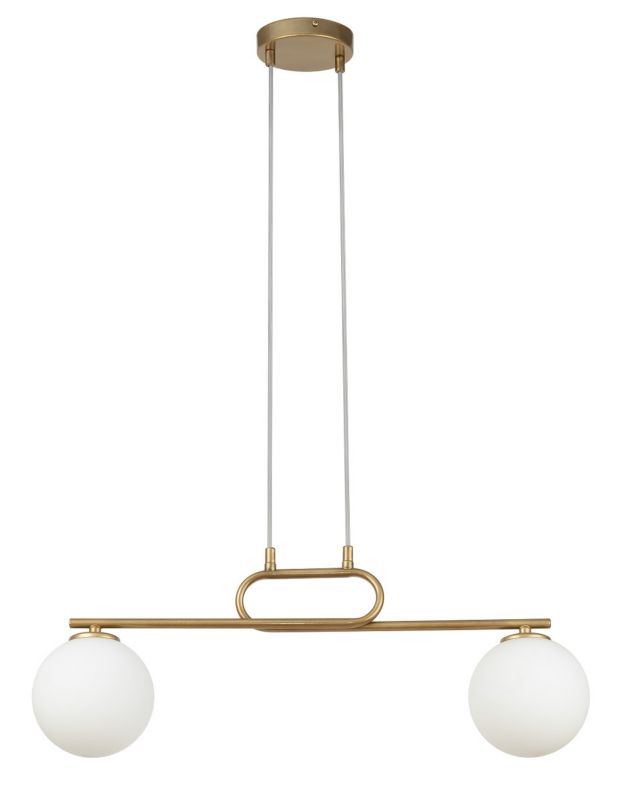 Lampa wisząca Sigma Lighting Tes 4490 złoto-biała dekoracyjna 2xG9 x 12W 1 szt.