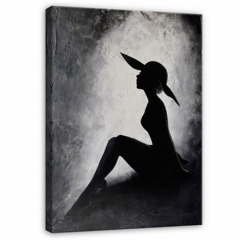 Obraz WALLARENA Do Sypialni Salonu Na Płótnie Kobieta Akt Sztuka Czarny 80x120 cm PP16305O20 1 szt.