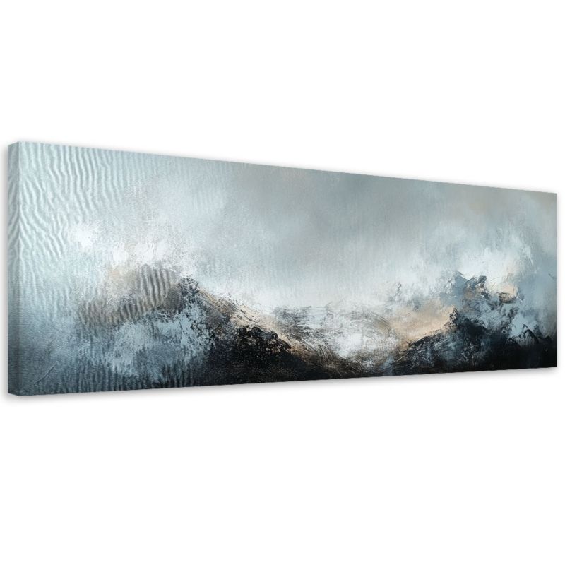 Obraz na płótnie Feeby Industrialna Abstrakcja Kompozycja w szarościach 120x40cm 1szt