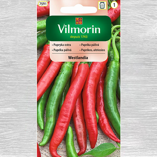 1 szt, Papryka ostra Westlandia - Nasiona: Ilość w opakowaniu: 0.5 g