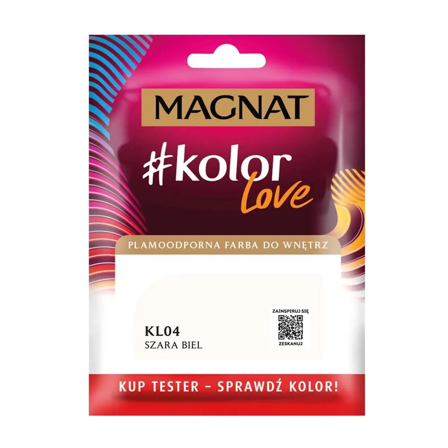 Tester farby Magnat KolorLove szara biel - 25 ml