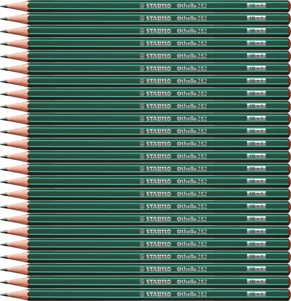 24x Ołówek Stabilo Othello, 3B, zielony
