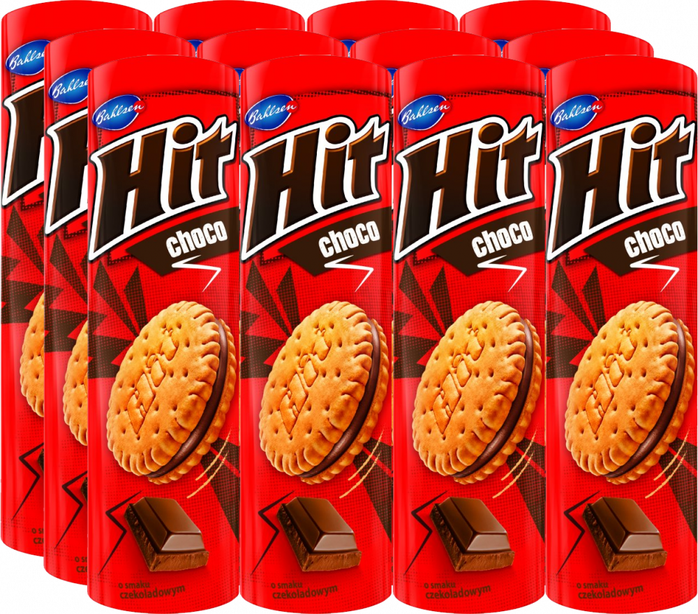 12x Ciastka Hit, czekoladowy, 220g