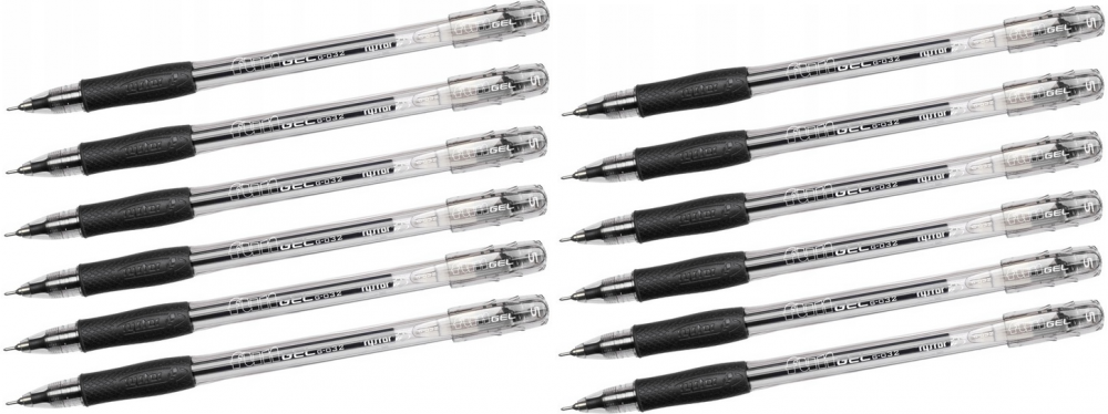 12x Długopis żelowy Rystor, Fun Gel G-032, 0.5mm, czarny