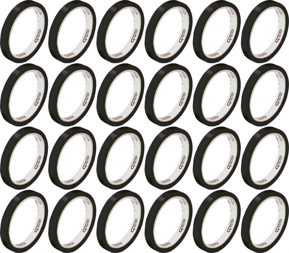 24x Taśma pakowa Grand, 12mmx50m, czarny