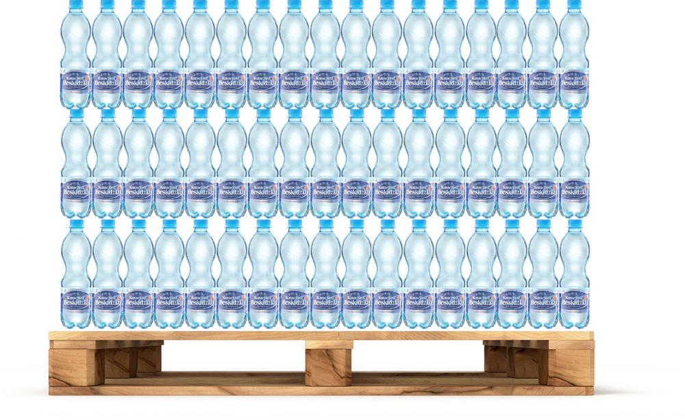 600x Woda niegazowana Kuracjusz Beskidzki, 0.5l, butelka PET