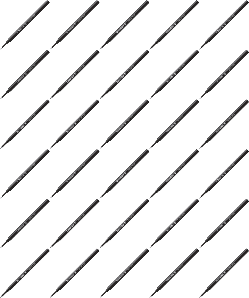 100x Wkład do pióra kulkowego Schneider, Topball 850, czarny