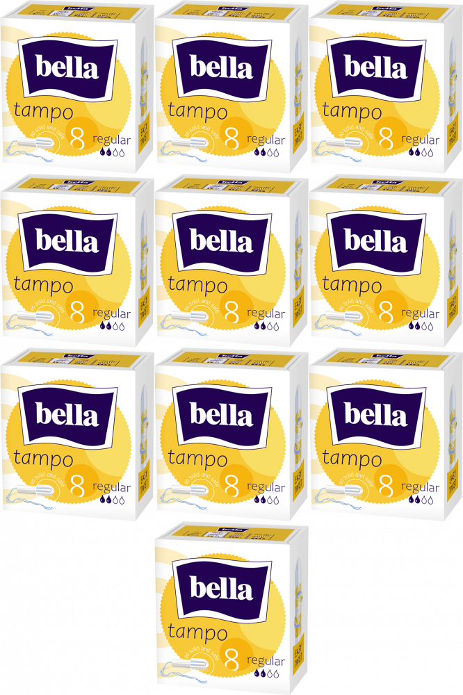 10x Tampony Bella Regular, 8 sztuk