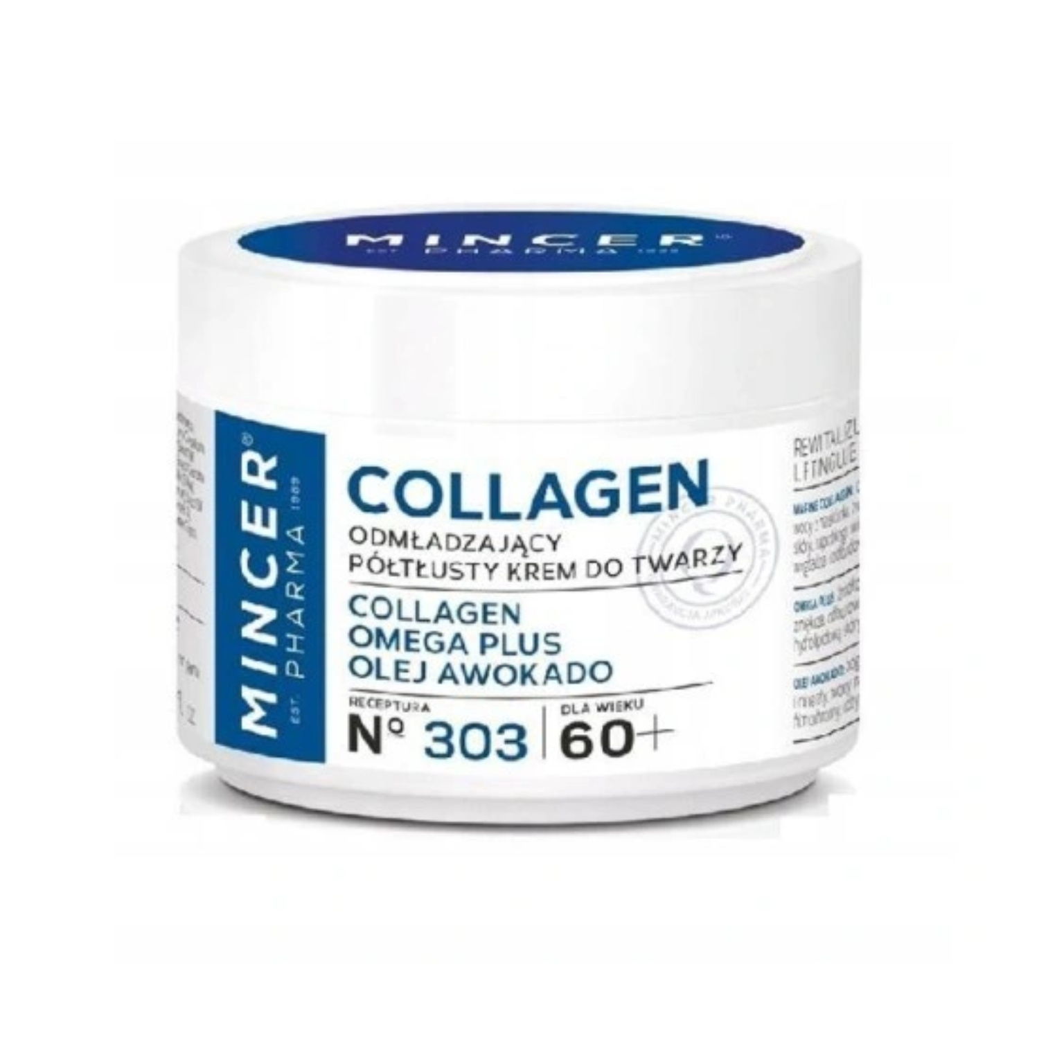 Mincer pharma collagen - odżywczy tłusty krem do twarzy 70+, 50 ml