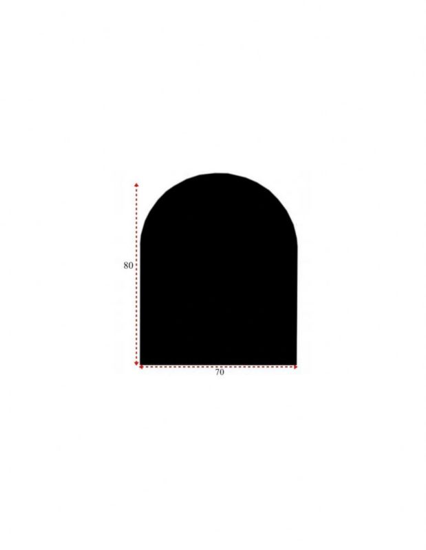 Podstawa szklana Topstoc hartowana pod piec lub kominek 80x70 cm czarna 1 szt