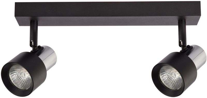 Spot Milagro Cino 2 x GU10 czarny / chrom