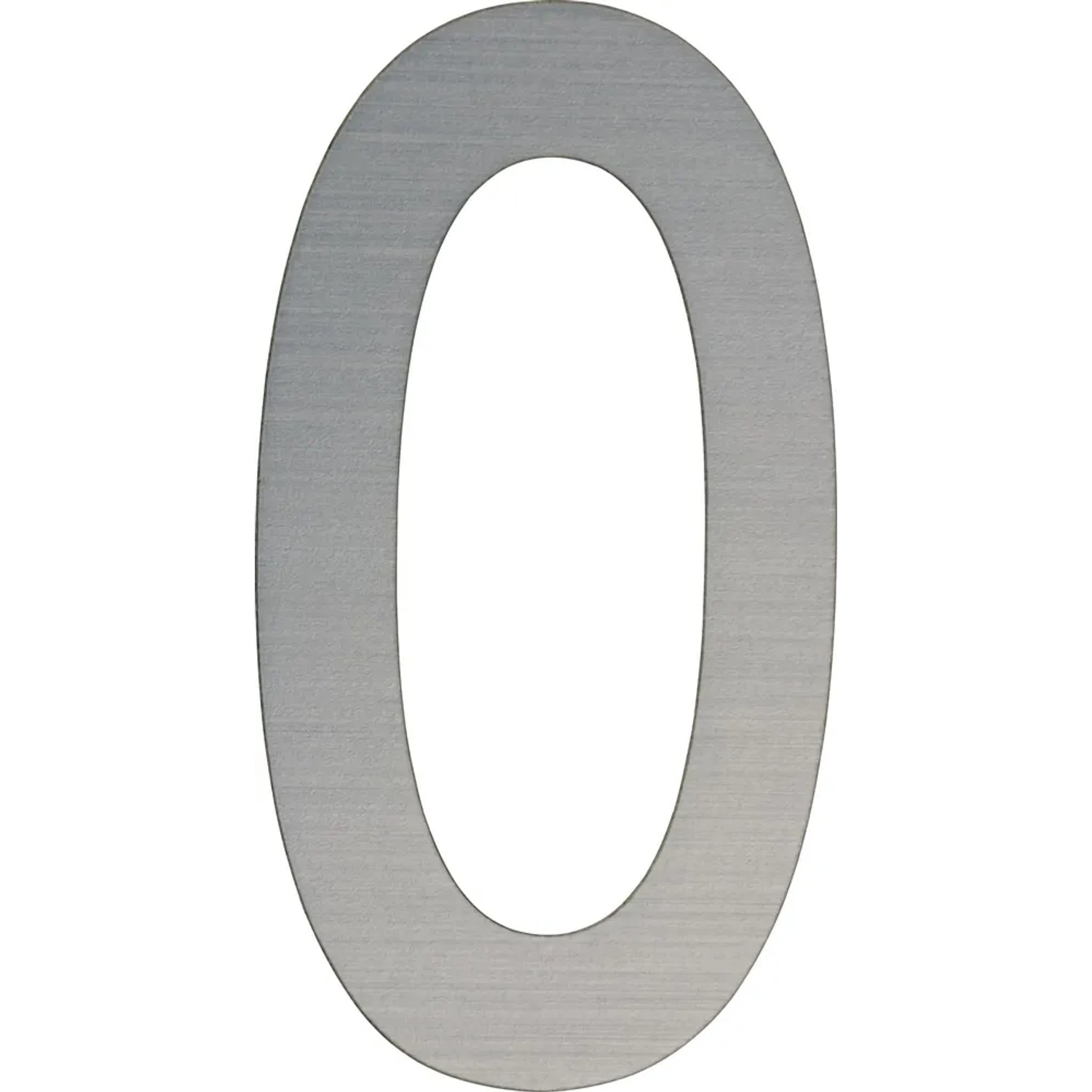 Metro Cyfra 0 50 mm kolor srebrny szczotkowany