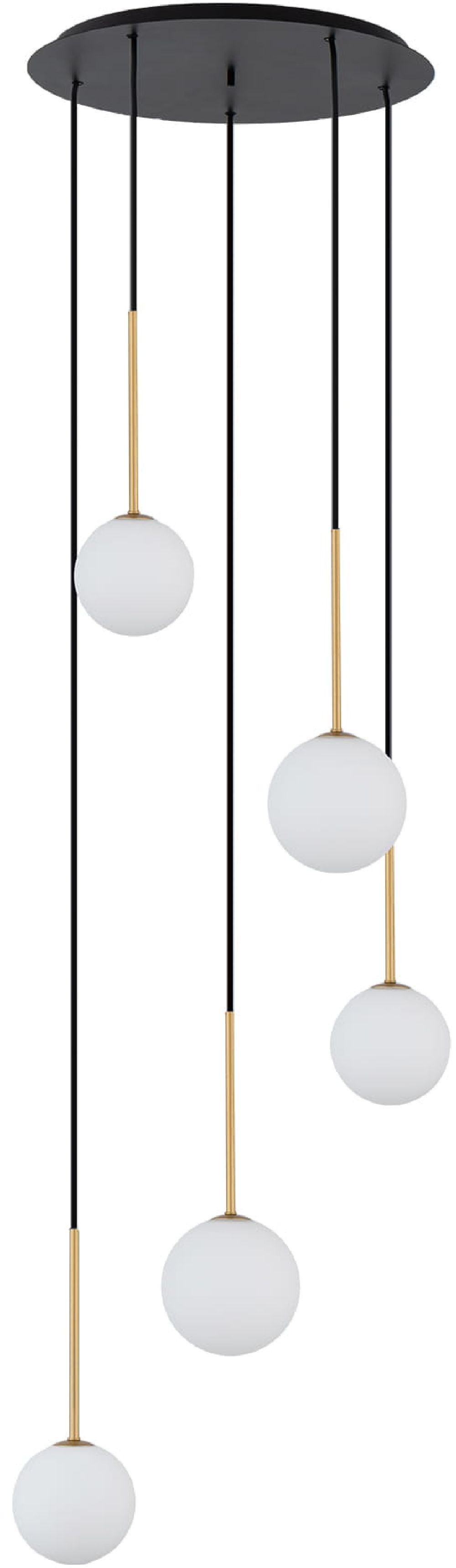 Nowodvorski Lighting Karo lampa wisząca 5x12 W czarna 10303