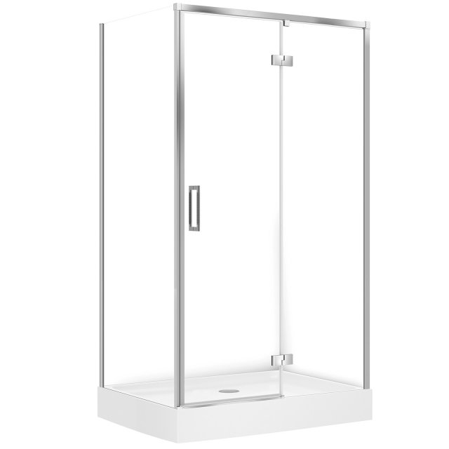 CERSANIT Kabina prysznicowa LARGA prawa 120x90x195 chrom z brodzikiem