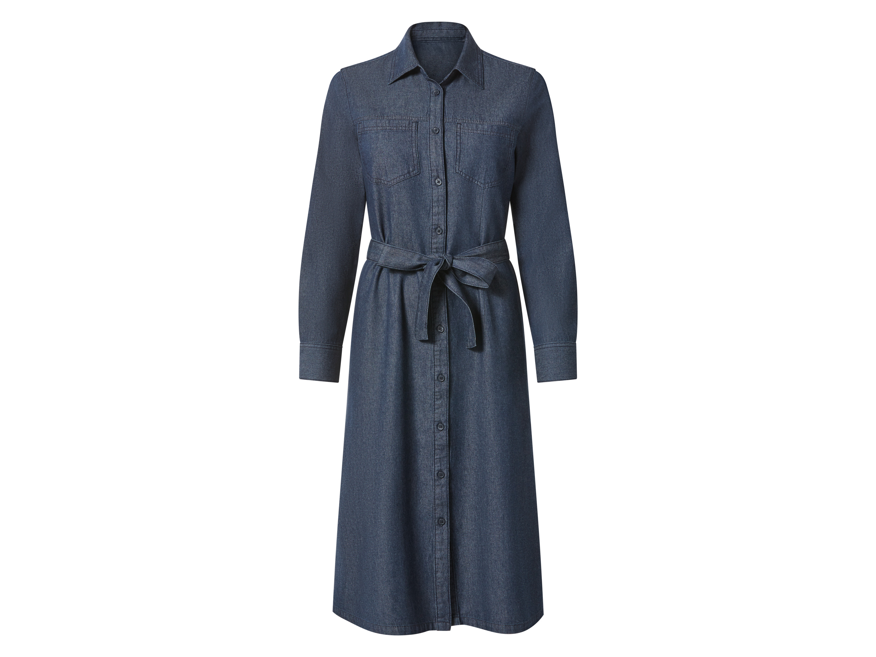 esmara Sukienka jeansowa damska z bawełny Ciemnoniebieski, 38