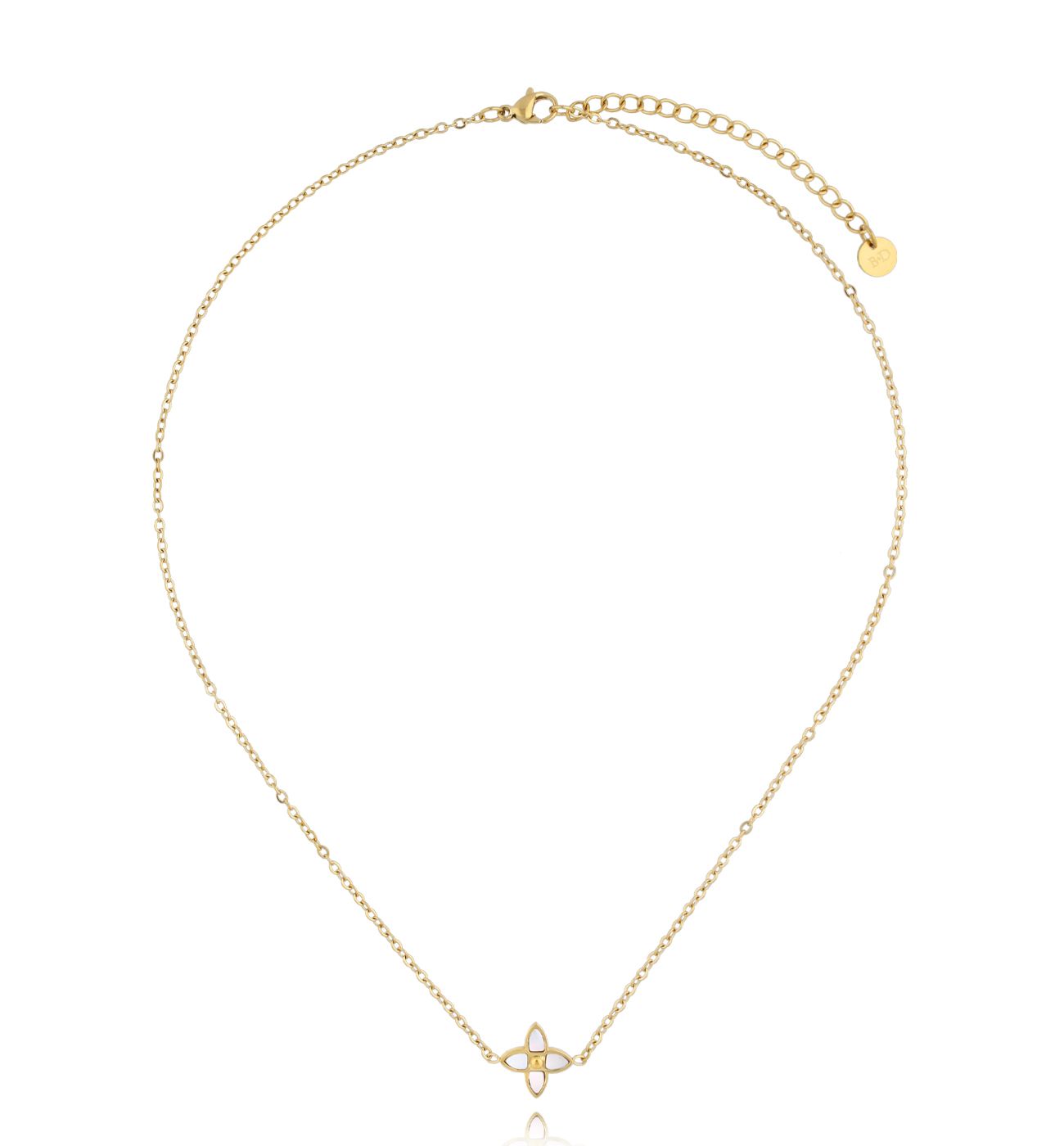 Naszyjnik z koniczynką złoty Harmony - By Dziubeka