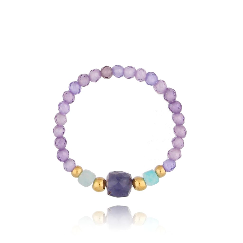 Pierścionek z jadeitami Celaya PSC0461