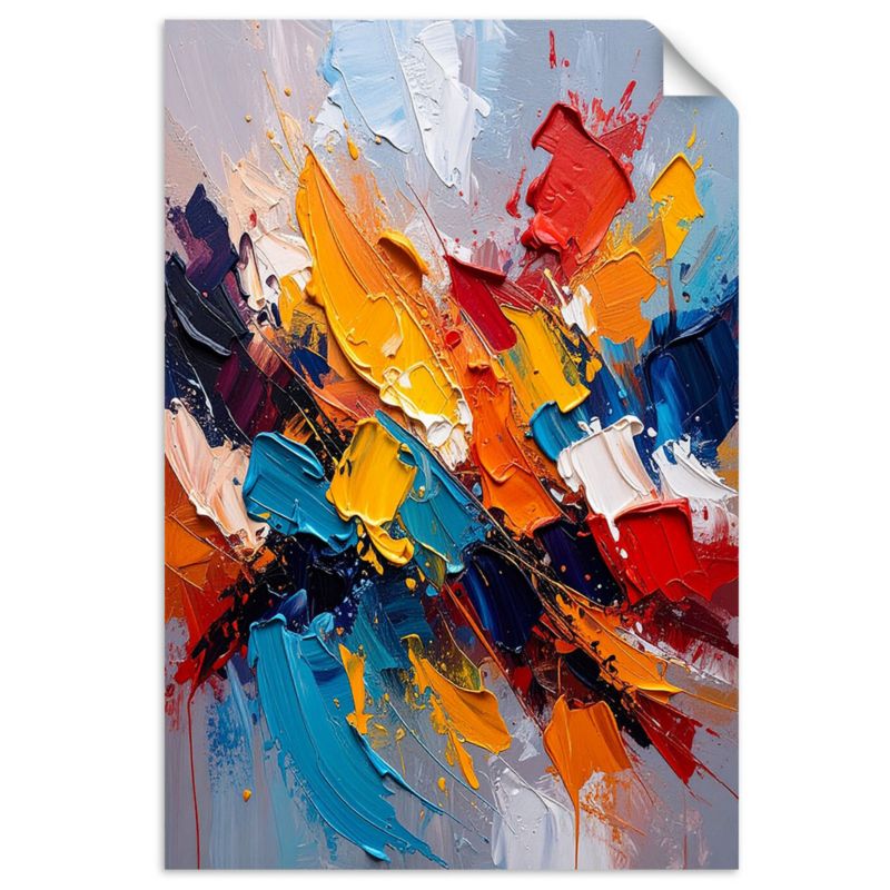 Naklejka samoprzylepna Feeby Eksplozja kolorów Abstrakcja efekt farby 60x90cm 1szt