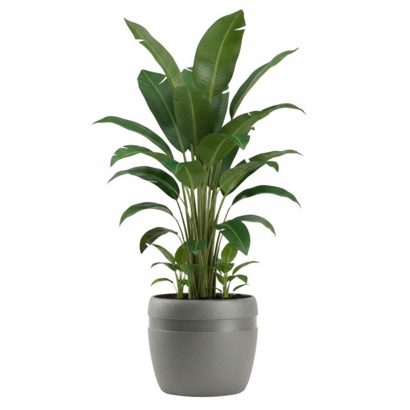 Doniczka ogrodowa LUNA CLASSIC HowHomely antracyt plastikowa 32,8xh30 cm 1 szt.