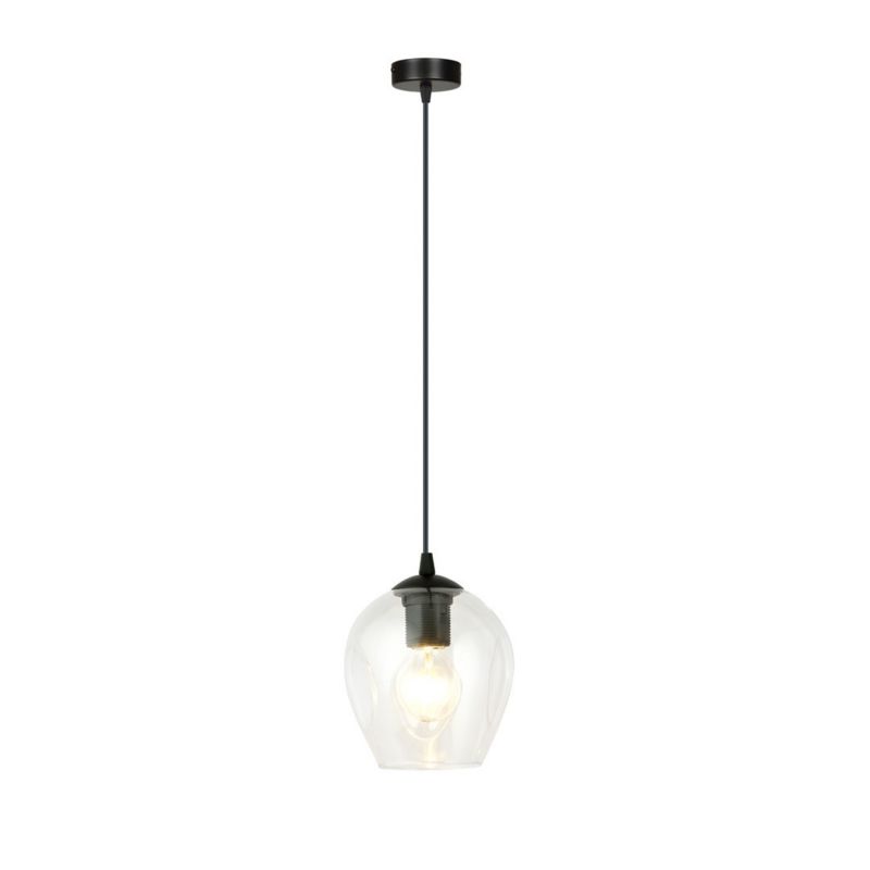 Lampa sufitowa Emibig Istar czarno-przezroczysty wym: 100 x 14 x 14 cm 1xE27 x 15W 1 szt.